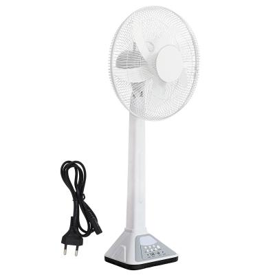 China Floor Stand 15W Rechargeable Solar Pedestal Fan 12V 4.5A AC100V for sale