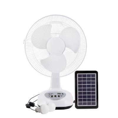 China 16in 6v AC DC 15W Solar Table Fan SAA With Led Light for sale