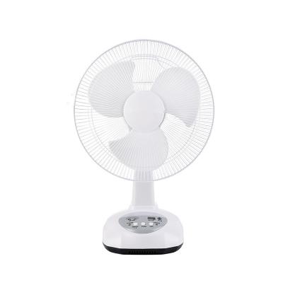 China SMD Light 12 Inch Rechargeable Table Fan 2 Speed DC Copper Motor for sale