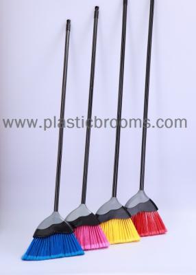 China Colourful Indoor Plastic Brooms / Two Tone Angle Sweeping Homeuse broom for sale