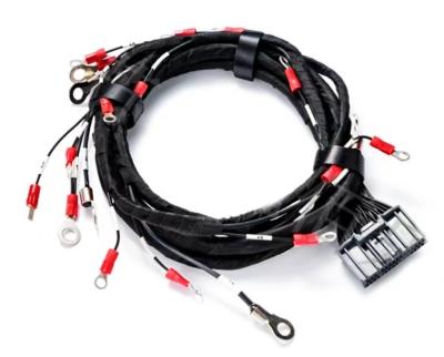 China Arnés de cable de la batería del negro del OEM del ODM con la buena adquisición de la temperatura en venta