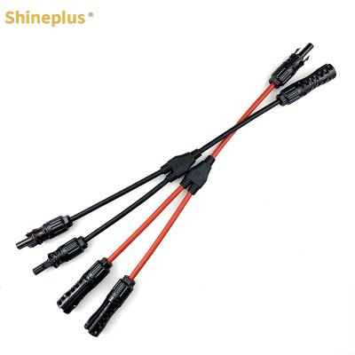China 2to1 Two Sink One Y Branch Photovoltaic Connector Solar Confluence MC4 Connector for sale