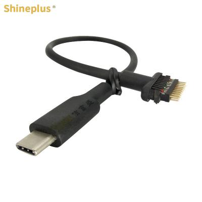 China USB3.0 TO TYPEC MALE 20PIN connection wire Pin data cable rear USB transfer out of the motherboard connection wire for sale