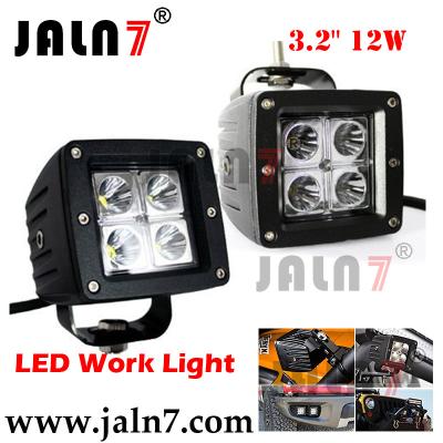 China Led Work Light JALN7 12W 3.2Inchs Car Driving Lights Fog Light Off Road Lamp Car Boat Truck SUV JEEP ATV Led Light for sale