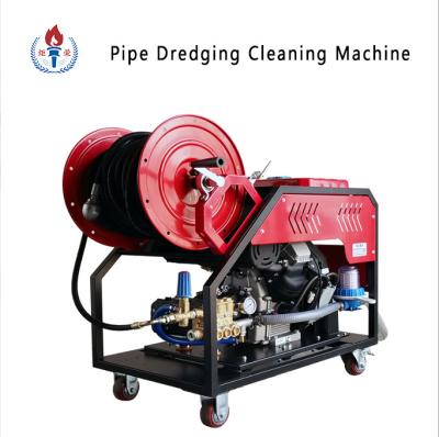 China 24ph Diesel High Pressure Pipe Dredging Cleaning Machine 60m Hose for sale