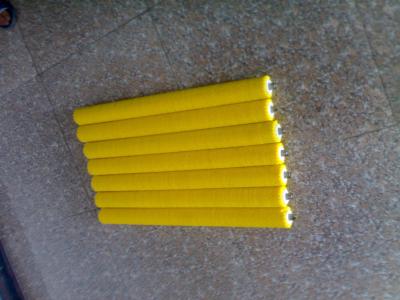 China Fruit Vegetable Cleaning Roller Brush Nylon Yellow Black for sale