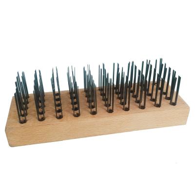 China Tempered Steel Wire Brush Rows Rectangular Shaped en venta