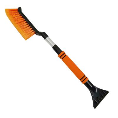 China Portable Plastic Snow Shovel Ice Scraper With Brush Multifunction for sale