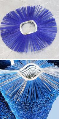 China Snow Sweeper Brushes Rotary Steel Wire Wafer Ring Brushes For Roads for sale