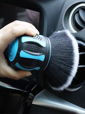 China Auto Ultra Soft Bristle Round Ball Head Detailing Brush For Curveball Interior for sale