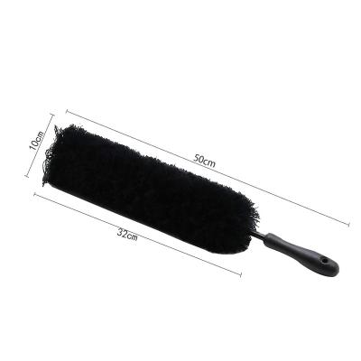 Chine Poignée en plastique de couleur noire dense de duvet de brosse de nettoyage de moyeu de roue de voiture longue à vendre