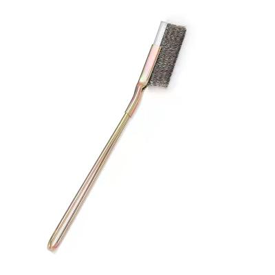 China Escova de nylon da faca do fio da escova longa limpa de aço inoxidável do punho da oxidação da escova de fio à venda