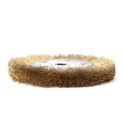 China Industrial Abrasive Stainless Steel Wire Brush Polishing Wheel Flat Hole for sale