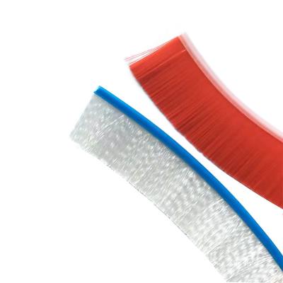 China Nylon Bristles Metal Back Strip Brush With Galvanized Steel Backing for sale