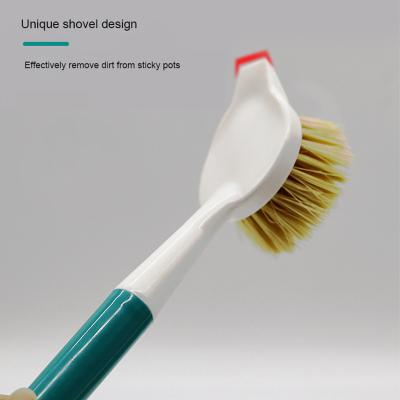 China Plastic Round Kitchen Pot Brush For Cleaning Dish Round for sale