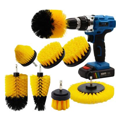 China Drill Cleaning Brush Set For Washing Car Wheel Cleaning Bathroom Surfaces à venda