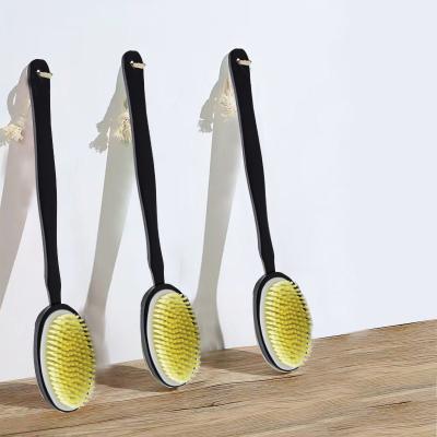 China Customized Wooden Exfoliating Body Bath Shower Brush For Massager Bathing for sale
