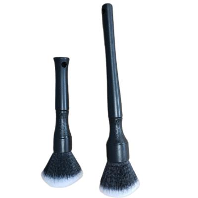 China Black bottom white peak PBT soft bristles, car interior dust removal brush, cleaning brush for sale