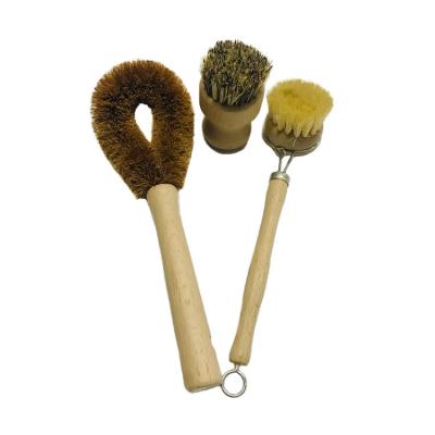 China Natural Beech Household Cleaning Brushes 23.5cm For Kitchen Bottle Bowl for sale
