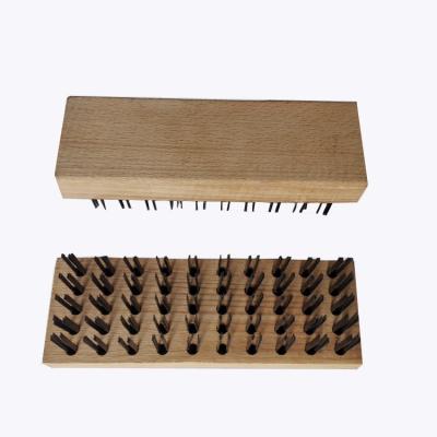 China Rust Removal Wooden Wire Brush Customize Accepted for sale