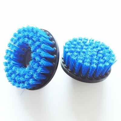 China Bathroom Floor Carpet Rotating Electric Drill Cleaning Brush 2inch Blue Bristle for sale
