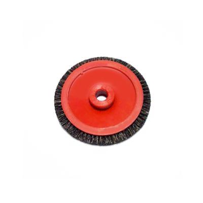 China Hog Hair Nylon Wheel Brush 159mm Brass Wire For Textile Machine for sale