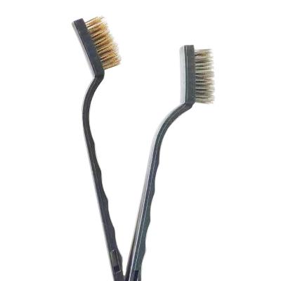 China 3Pcs Mini Wire Stainless Steel Toothbrush 26.5cm Brass Wire Ss Wire Brushes for sale