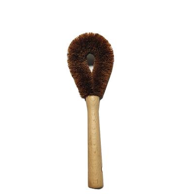 China Sisal Household Cleaning Brushes 23.5cm Natural Kitchen Scrub Brush for sale