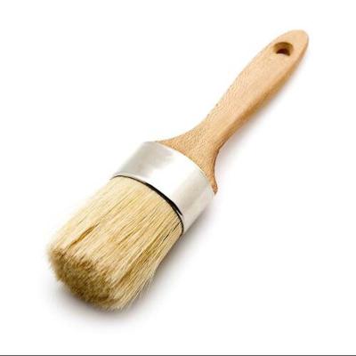 China Natural Boar Hair Industrial Cleaning Brushes 20.5cm Wax Brush For Chalk Paint for sale