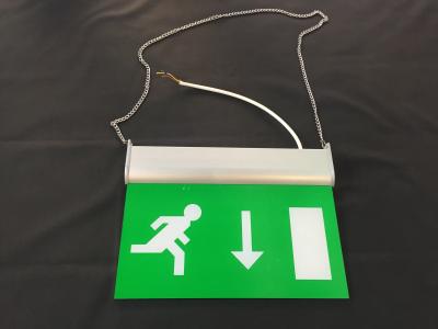 China 3 Hours Operation Rechargeable LED Double Side Emergency Exit Sign for sale