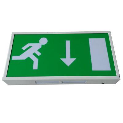 China Wall Surface Mounted Power Charging Led Exit Signs With 3 Hours Operation for sale