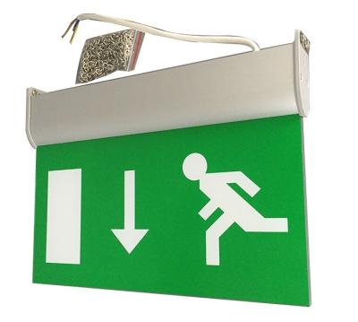 China Fire - Proof Battery Powered Double Sided Exit Signs Led Emergency Signs for sale