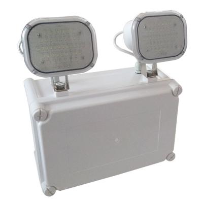 China Waterproof Twin Spot Emergency Lights , Fireproof PC Casing LED Emergency Lamp for sale