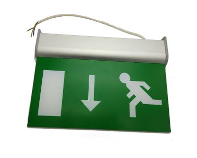 China Acrylic Rechargeable Double Sided Emergency Exit Signs IP20 With Battery Operated for sale