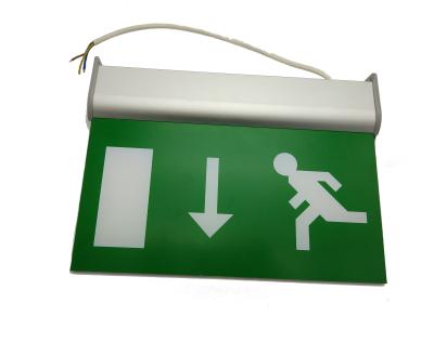 China Commercial Battery Operated Aluminum Exit Sign For Teaching Buildings for sale