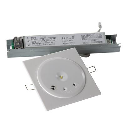 China Steel Casing Rechargeable IP20 Led Emergency Downlight for sale