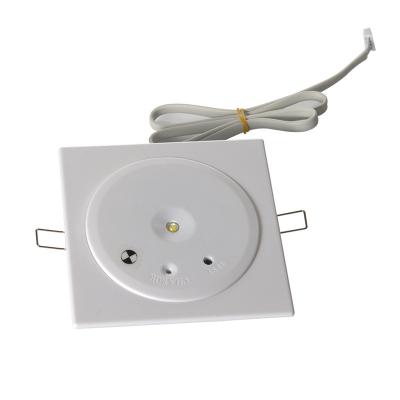 China IP20 Test Button LED Emergency Ceiling Recessed Downlight Battery Rechargeable 3W for sale