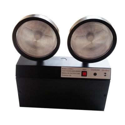 China Custom Battery Operated Twin Spot Emergency Lights 220V with Steel Casing for sale