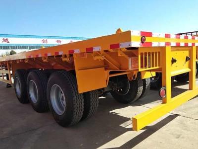 China 40 Foot Flat Bed Semi Trailer 2 Axle Semi Truck Flatbed Trailer en venta