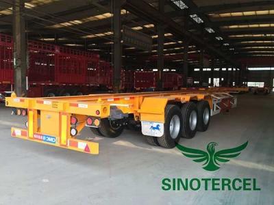 China Skeletal Type Container Semi Trailer 60T 40 Ft Flatbed Semi Trailer for sale