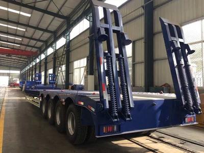 China 60T Low Bed Semi Trailer 17m 4 Axle Lowbed Semi Trailers for sale