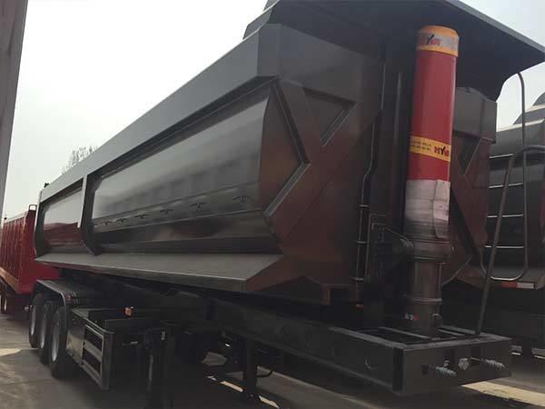 Quality Construction Machinery Semi Tipper Trailer Hydraulic Tipping Trailers for sale