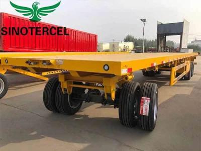 China Aluminum Flatbed Full Trailer 20000kg Semi Flatbed Trailers For Sale for sale