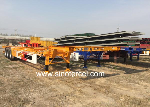 Quality Flat Bed Semi Trailer 40ft Skeletal Semi Trailer 28T With 2/3/4 Axles for sale