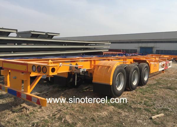 Quality Flat Bed Semi Trailer 40ft Skeletal Semi Trailer 28T With 2/3/4 Axles for sale