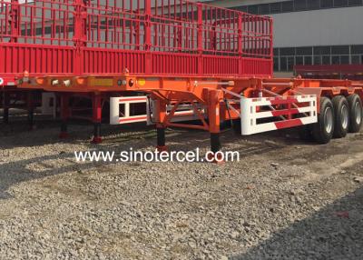 China Flat Bed Semi Trailer 40ft Skeletal Semi Trailer 28T With 2/3/4 Axles for sale