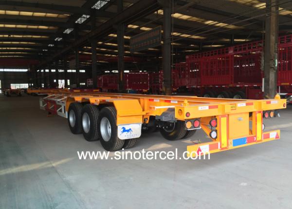 Quality 12Pcs Tyre 40 Ft Semi Trailer 7 Tons 2 Axle Semi Trailer for sale