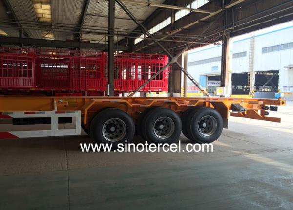Quality 12Pcs Tyre 40 Ft Semi Trailer 7 Tons 2 Axle Semi Trailer for sale