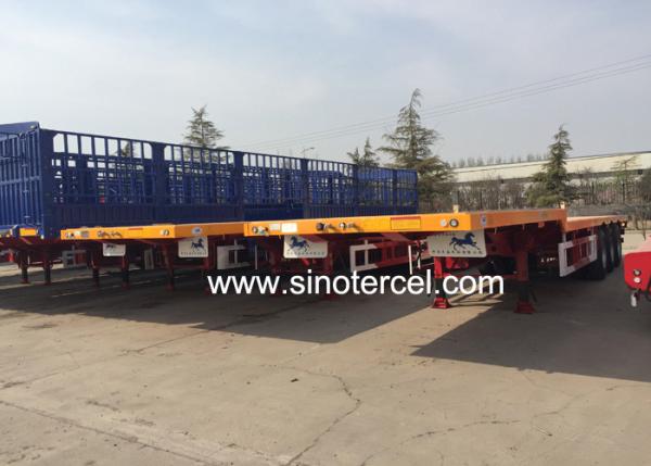 Quality Customized 3 Axle Flatbed Semi Trailer 6880mm 1310mm Wheel Base for sale
