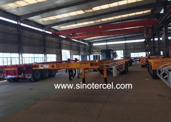 Quality Customized 3 Axle Flatbed Semi Trailer 6880mm 1310mm Wheel Base for sale